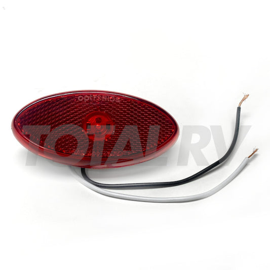 RV Red Clearance Marker Oval Light w/ Gasket  | Total RV Supply