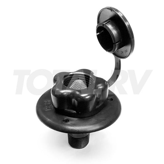 City Water Fill Inlet Valve Black 1/2" MPT | Total RV Supply