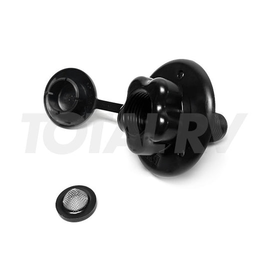City Water Fill Inlet Valve Black 1/2" MPT | Total RV Supply