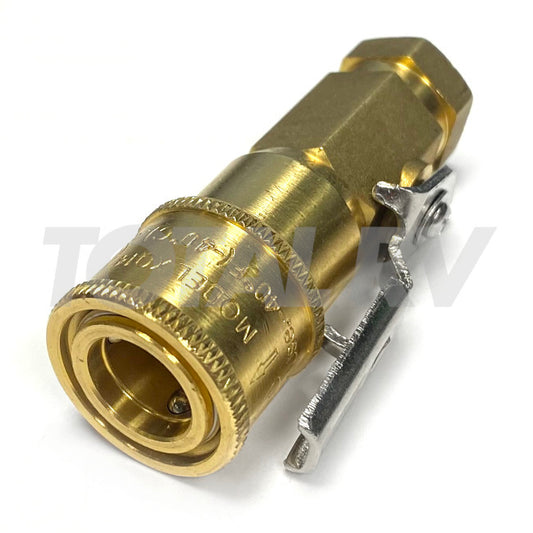 RV 1/4" Brass Propane Shutoff Valve Quick Disconnect | Total RV Supply