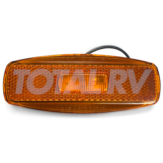 RV 4.5" Amber LED Marker Light 12V with Black Base | Total RV Supply