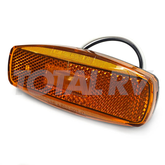 RV 4.5" Amber LED Marker Light 12V with Black Base | Total RV Supply