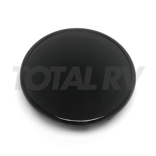 Black Wheel Cover Center Snap-In Plug 2-3/16" for Trailer Tire | Total RV Supply
