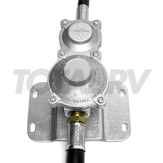 RV 2-Stage LP Propane Gas Regulator Model G2R150B w/ Hoses | Total RV Supply