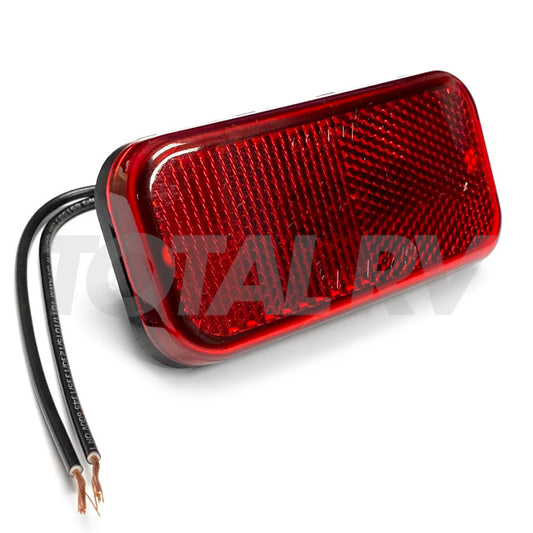 RV Incandescent Red Clearance Light w/ Black Base 3-7/8" x 1-7/8" | Total RV Supply