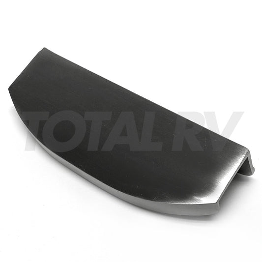 RV Cabinet Door Euro Handle in Brushed Satin Nickel 4" x 1.5" | Total RV Supply