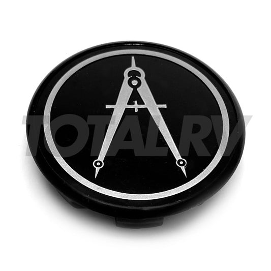 Grand Design Logo Black Wheel Cover Center Snap-In Plug 2-3/16" | Total RV Supply