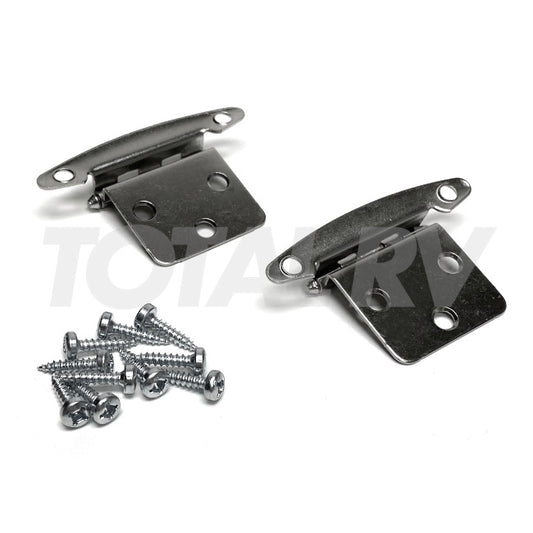 RV Cabinet Door Hinge Free Swinging Satin Nickel 2-Pack | Total RV Supply