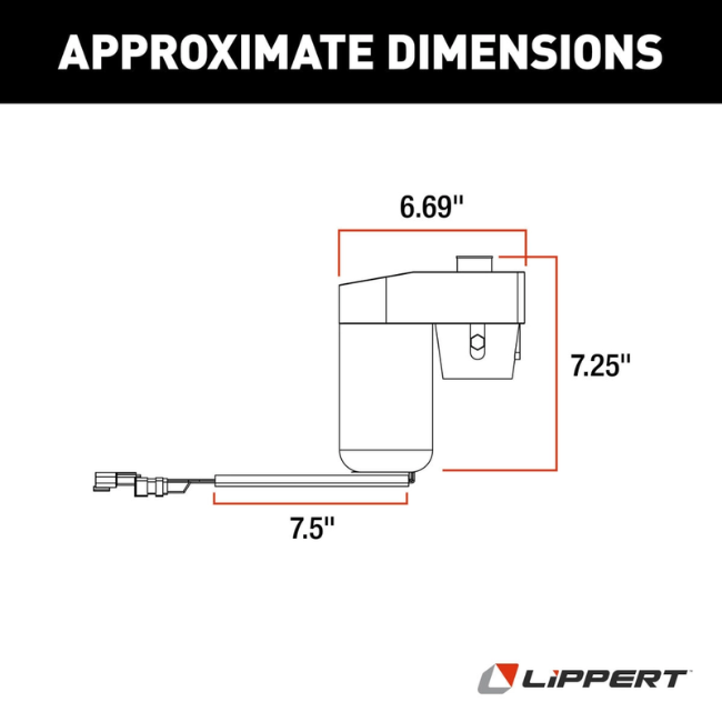 RV Lippert 343758 Jack Motor Ground Control 3.0 Hall Effect 160084 | Total RV Supply