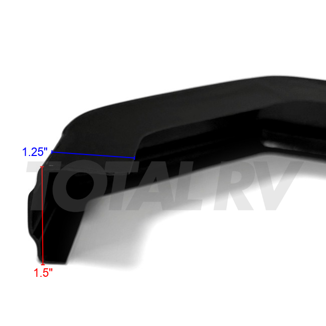RV Black ABS Trim for LH Bottom Rear Cap 570108 | Total RV Supply