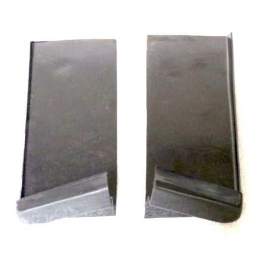 RV Front Corner Cap Trim Pieces, Left & Right Sides Black Plastic ABS Smooth