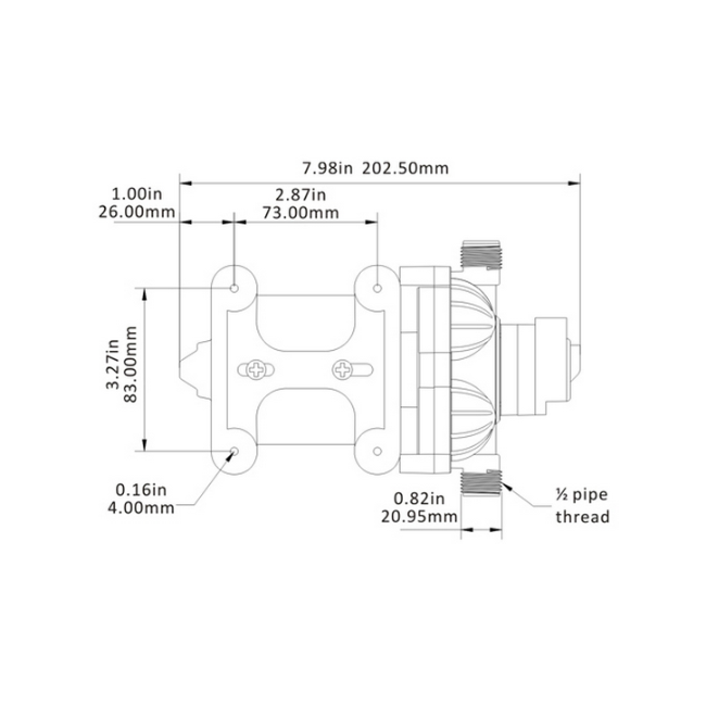 Seaflo 3 GPM Water Pump Model SFDP1-030-045-33 | Total RV Supply