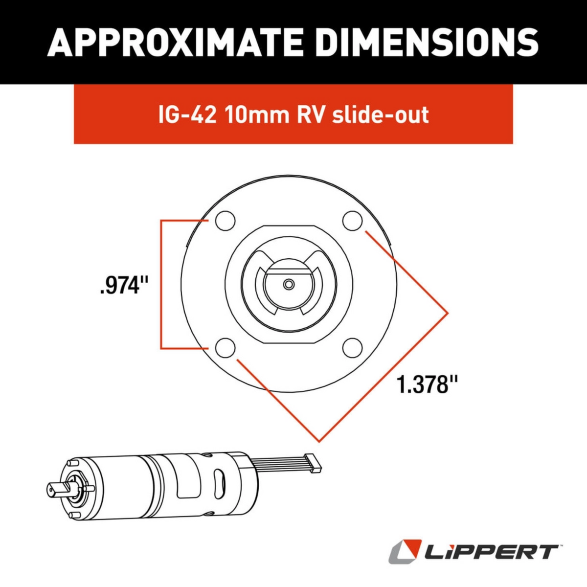 RV Lippert 236575 In-Wall Slide Out Motor 170000 | Total RV Supply