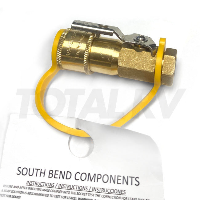 RV 1/4" Brass Propane Shutoff Valve Quick Disconnect | Total RV Supply