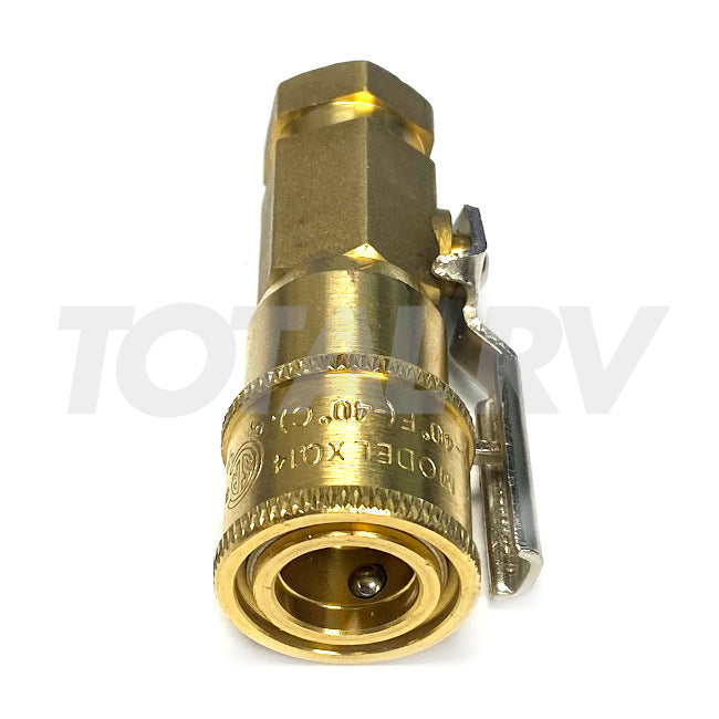 RV 1/4" Brass Propane Shutoff Valve Quick Disconnect | Total RV Supply