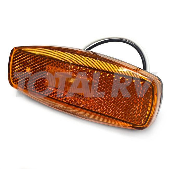RV 4.5" Amber LED Marker Light 12V with Black Base | Total RV Supply