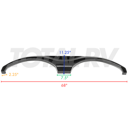 RV Tandem Fender Skirt Trim 570200 Black ABS Plastic 68" x 11.25" | Total RV Supply