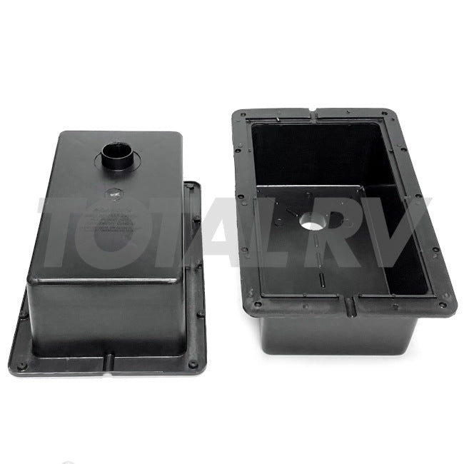 RV Drop In Battery Box w/ Lid Black 15.25" x 9.5" x 11.5" | Total RV Supply