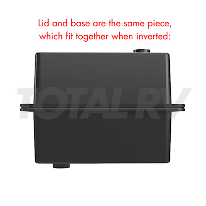 RV Drop In Battery Box w/ Lid Black 15.25" x 9.5" x 11.5" | Total RV Supply