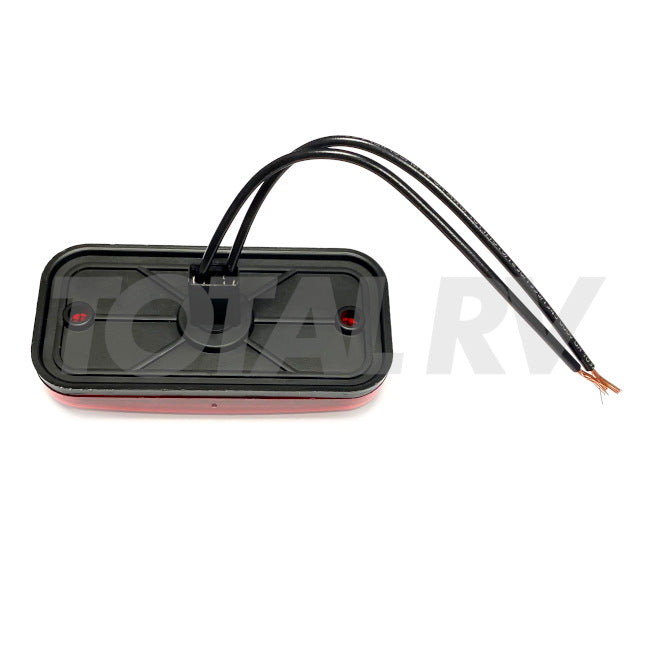 RV Incandescent Red Clearance Light w/ Black Base 3-7/8" x 1-7/8" | Total RV Supply