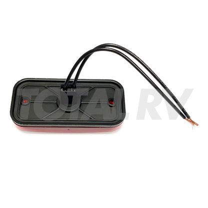 RV Incandescent Red Clearance Light w/ Black Base 3-7/8" x 1-7/8" | Total RV Supply