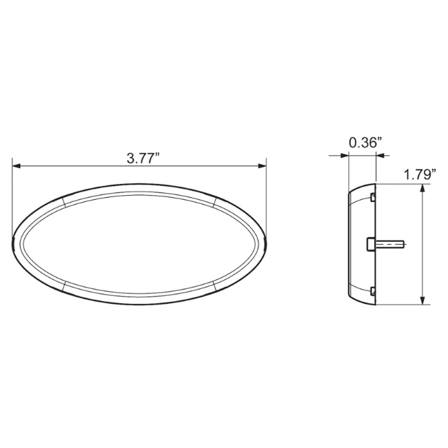 RV Amber Clearance Marker Oval Light w/ Gasket  | Total RV Supply