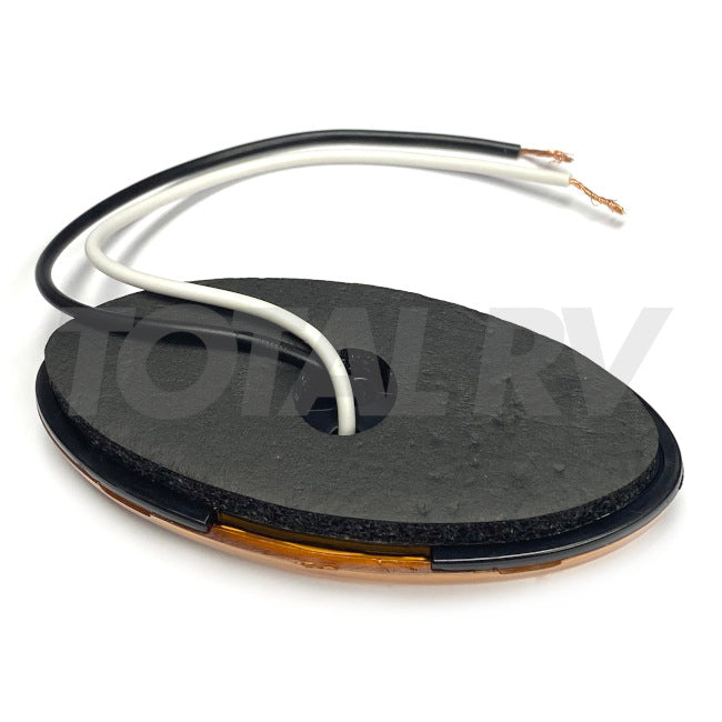 RV Amber Clearance Marker Oval Light w/ Gasket  | Total RV Supply