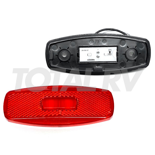 RV 4.5" Red LED Marker Light 12V with Black Base | Total RV Supply
