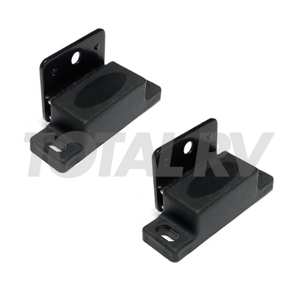 RV Black Magnetic Cabinet Door Catch with Striker Plate 12 lb. Capacity | Total RV Supply