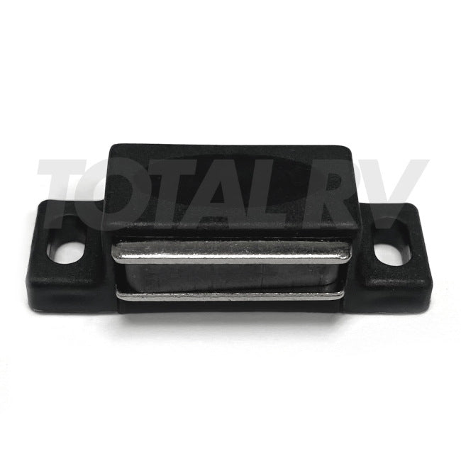 RV Black Magnetic Cabinet Door Catch with Striker Plate 12 lb. Capacity | Total RV Supply