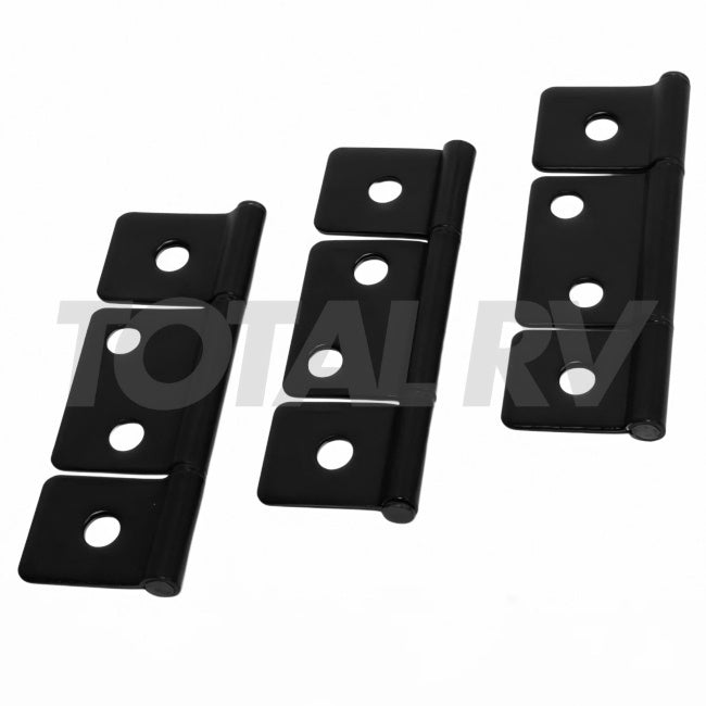 RV Three Leaf Cabinet Door Hinge 3.5" Matte Black | Total RV Supply