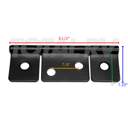 RV Three Leaf Cabinet Door Hinge 3.5" Matte Black | Total RV Supply