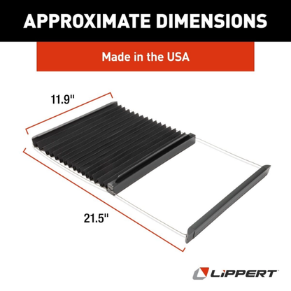 RV Entry Door Window Shade Black 11-7/8" x 21-1/2" | Total RV Supply