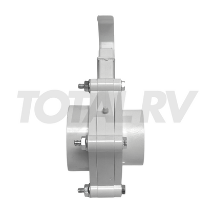 RV Sewer Waste Valve w/ Handle White 1-1/2" | Total RV Supply