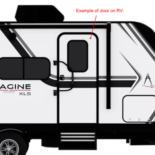 RV Entrance Door 28" x 72" Polar White V000471681 | Total RV Supply