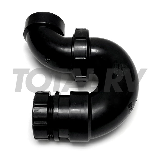 RV 1-1/2" P-Trap Pipe Fitting ABS w/ Adapter  | Total RV Supply