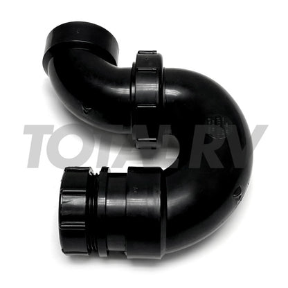 RV 1-1/2" P-Trap Pipe Fitting ABS w/ Adapter  | Total RV Supply