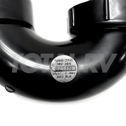 RV 1-1/2" P-Trap Pipe Fitting ABS w/ Adapter  | Total RV Supply