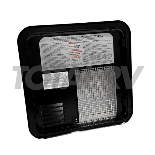 RV Suburban Water Heater Door Black 10/12/16 Gallons 810009 | Total RV Supply