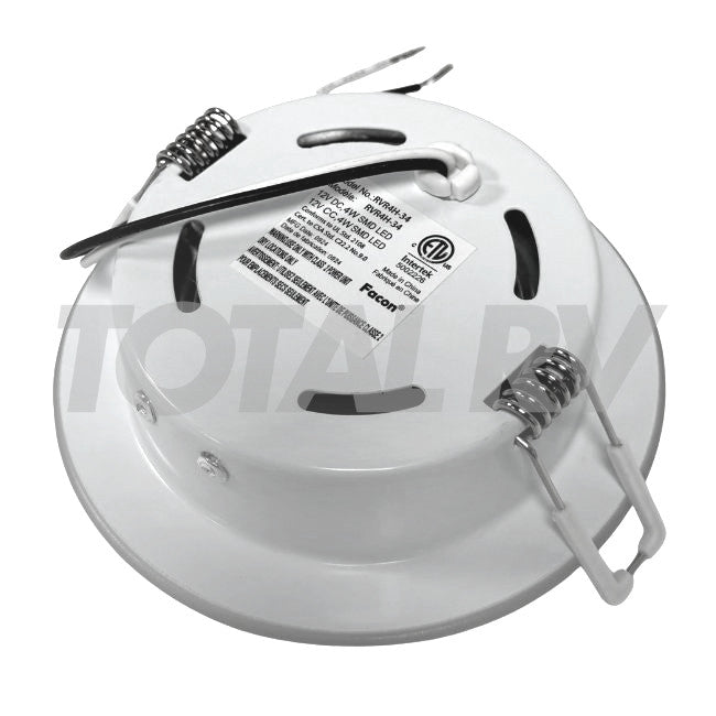 RV 4.5" LED Puck Light Recessed 12V 4W w/ Spring Clips 420246 | Total RV Supply