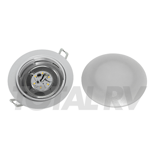 RV 4.5" LED Puck Light Recessed 12V 4W w/ Spring Clips 420246 | Total RV Supply
