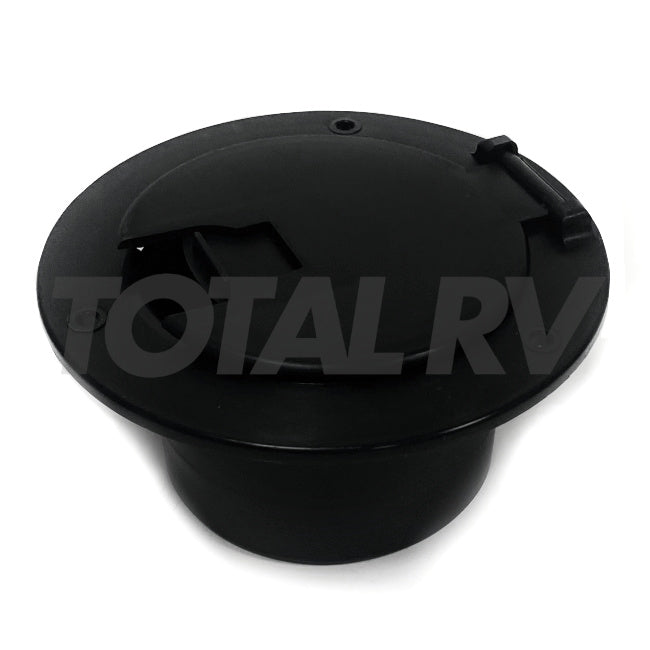 RV Electric Cable Cord Hatch Round Black 590018 | Total RV Supply