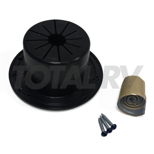 RV Electric Cable Cord Hatch Round Black 590018 | Total RV Supply