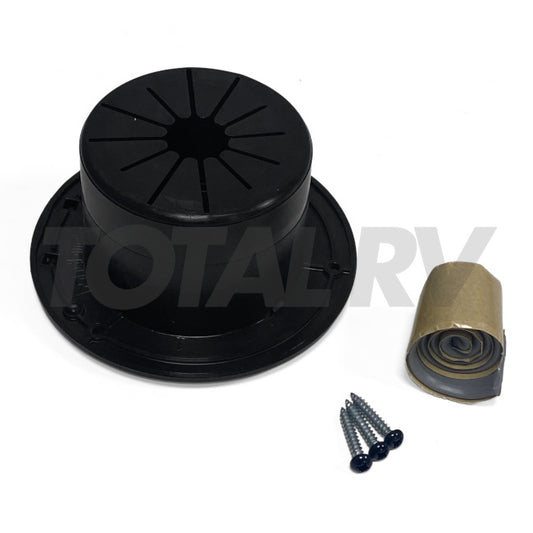 RV Electric Cable Cord Hatch Round Black 590018 | Total RV Supply