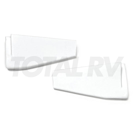RV Goose Neck Trim Cover Pair White ABS 570071 | Total RV Supply