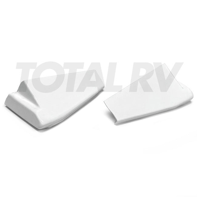 RV Goose Neck Trim Cover Pair White ABS 570071 | Total RV Supply