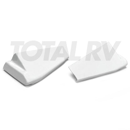 RV Goose Neck Trim Cover Pair White ABS 570071 | Total RV Supply