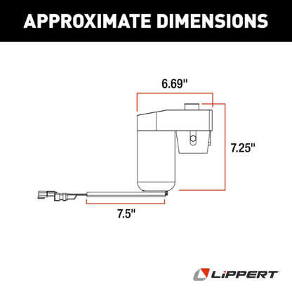 RV Lippert 343758 Jack Motor Ground Control 3.0 Hall Effect 160084 | Total RV Supply