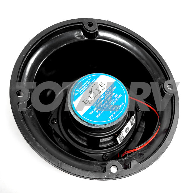 RV 5-1/4" Black Speaker M514GBLED w/ LED Lights 740072 | Total RV Supply