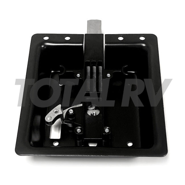RV Back of Baggage Door Handle, Mounting Plate w/ Plunger 560735 | Total RV Supply